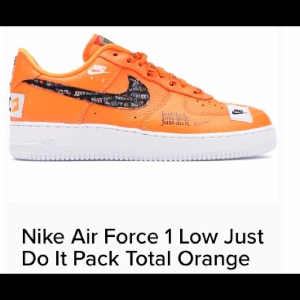 Nike Air Force 1 Low Just Do It pack Total Orange